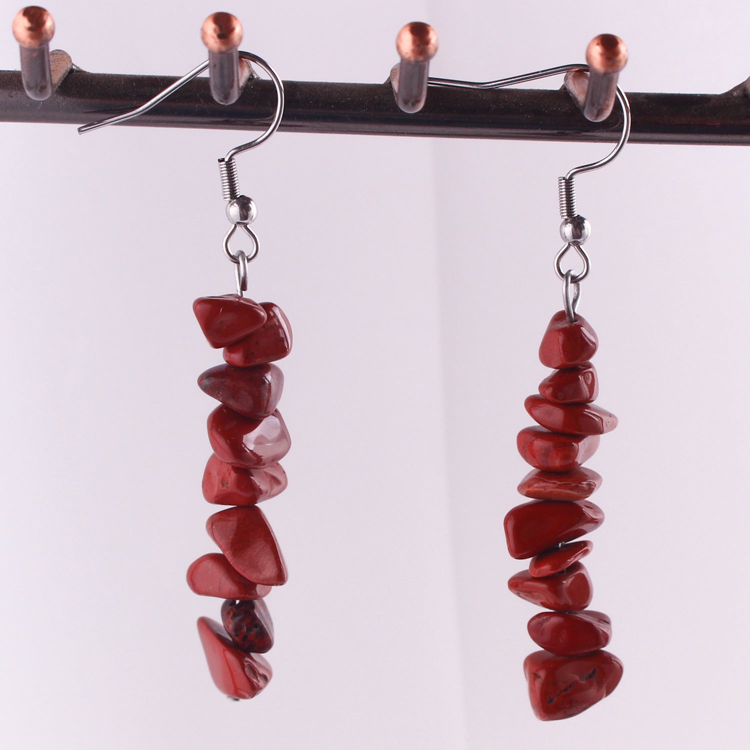 Handmade Natural Stone Crystal Drop Earrings Image 9