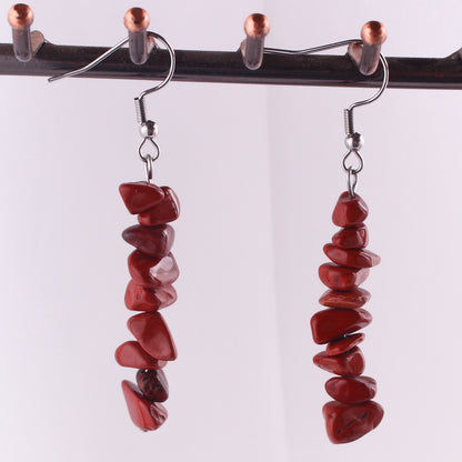 Handmade Natural Stone Crystal Drop Earrings Image 9