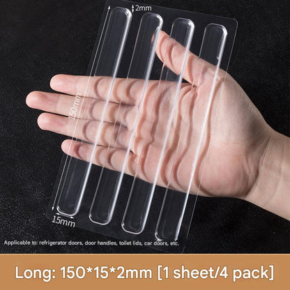 Transparent silicone bumper for door handles