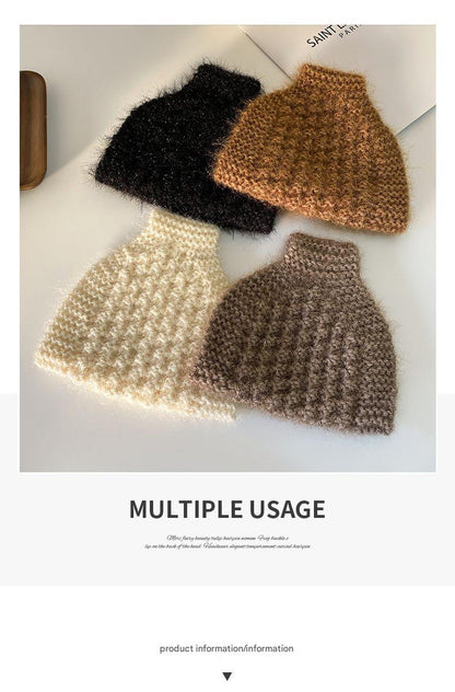 Stylish knitted ear warmer black