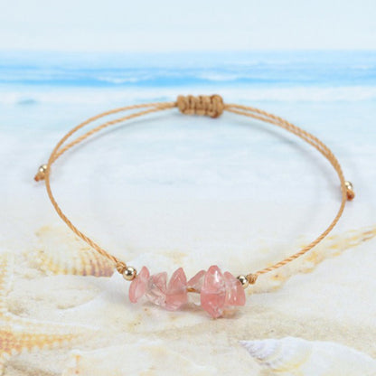 Vibrant colorful bracelet showcasing various natural stones