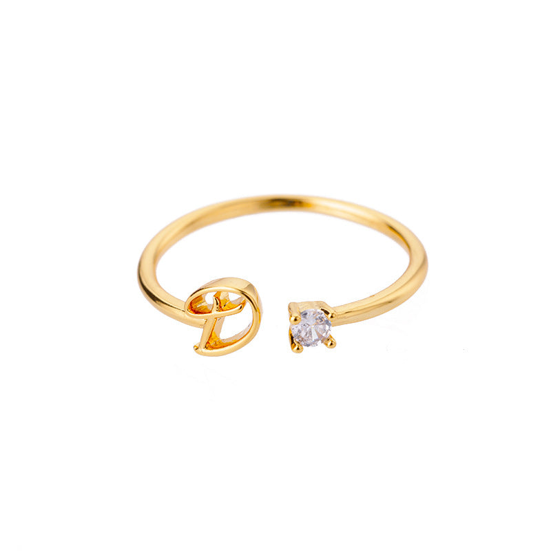 gold alphabet ring with letters