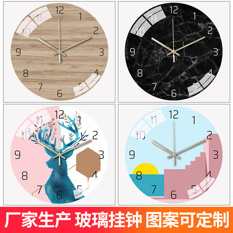 Scandinavian wall clock in living room