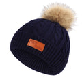 Single Pom-Pom Dark Blue Hat