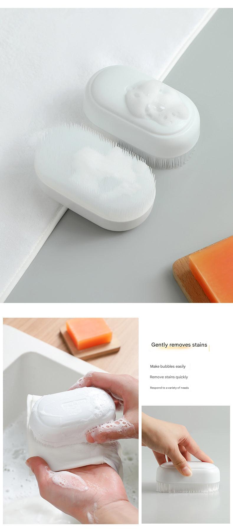 White laundry brush for collars and undergarments