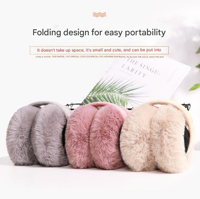 Winter ear muffs in beige color