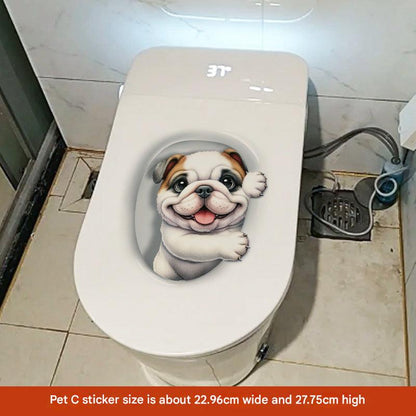 3D cat toilet sticker design 10