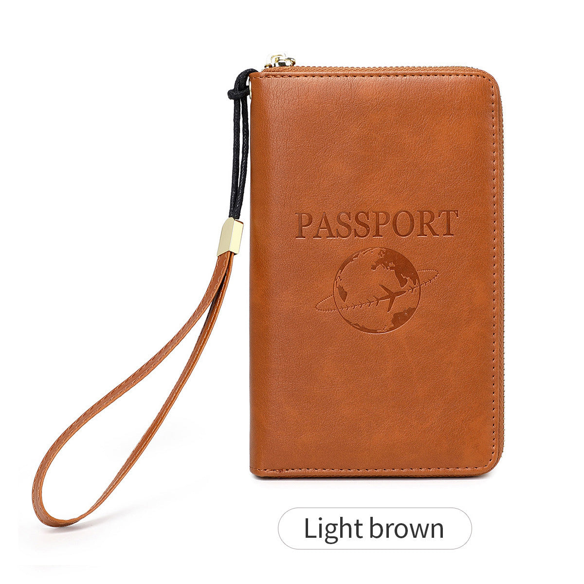 RFID passport holder brown