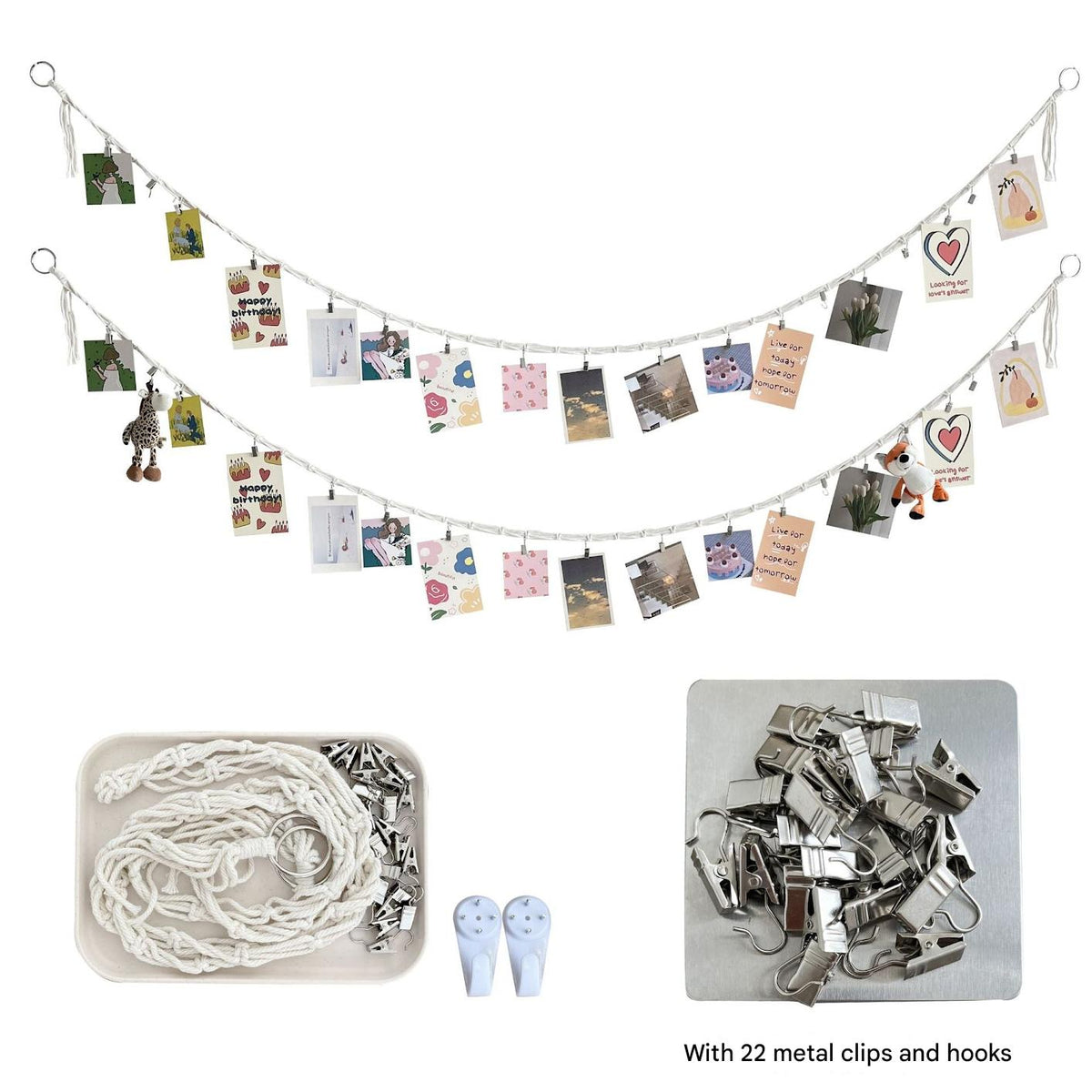 Children's room decorated with photo string display - image 6