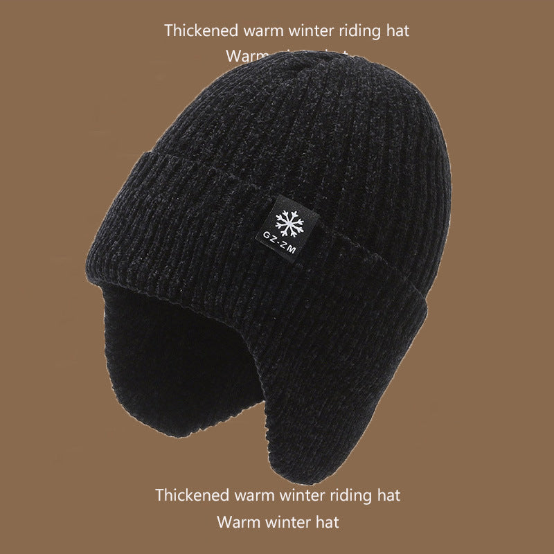 Coffee colored windproof beanie for men