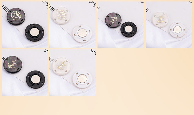 Invisible button for coats and bags