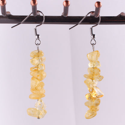 Handmade Natural Stone Crystal Drop Earrings Image 8