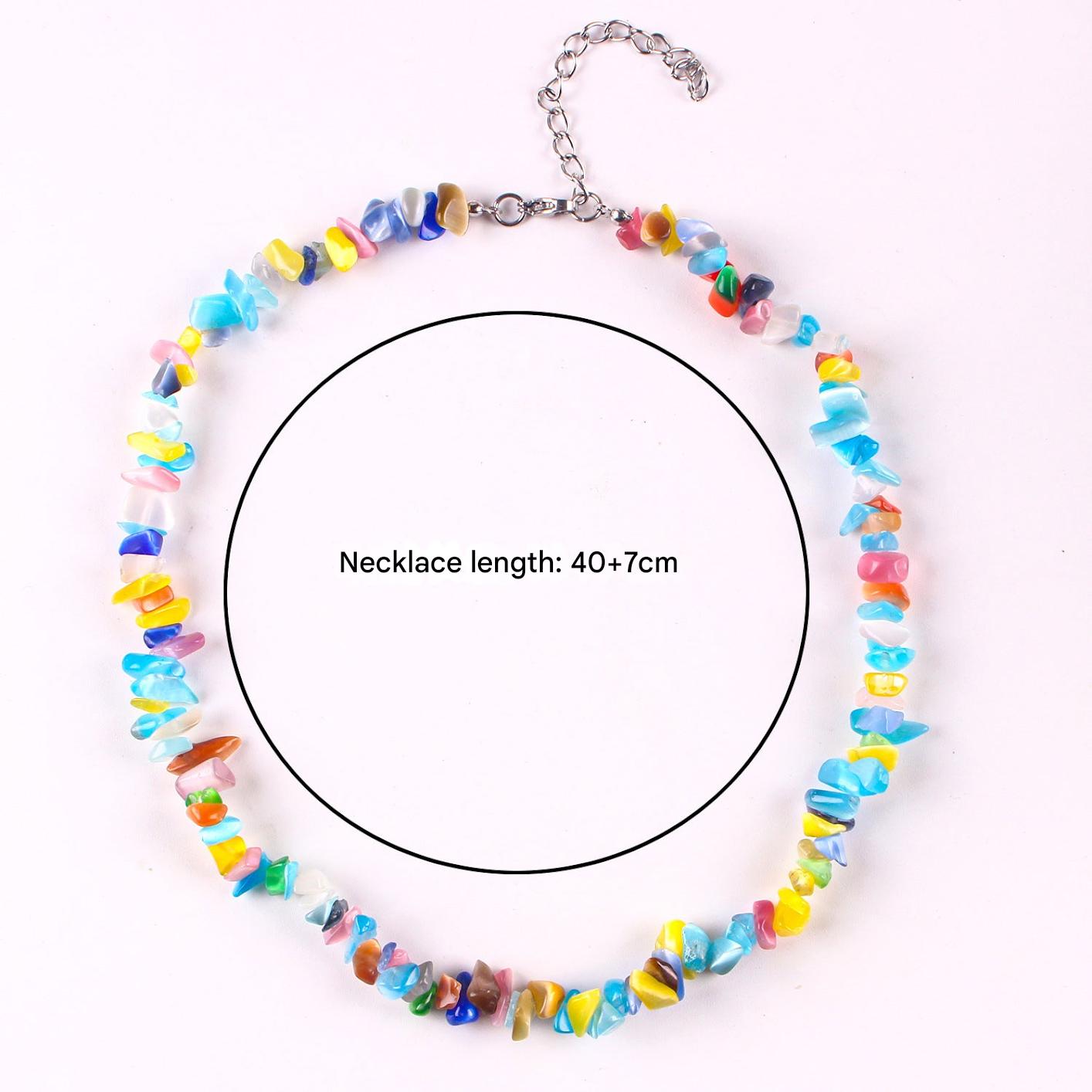 Trendy bohemian necklace flat lay image 8