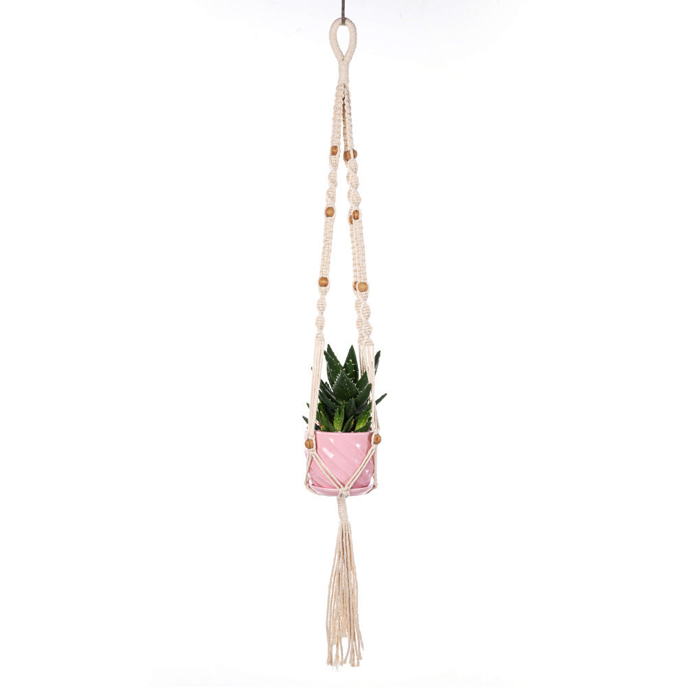 Indoor plant holder made from cotton rope - image 3