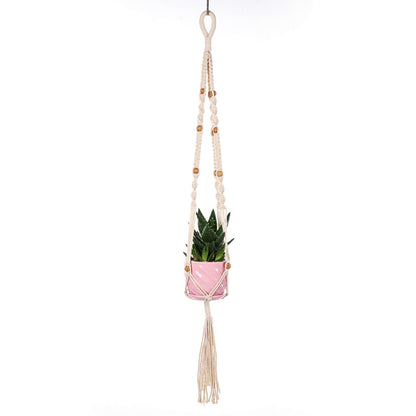 Indoor plant holder made from cotton rope - image 3
