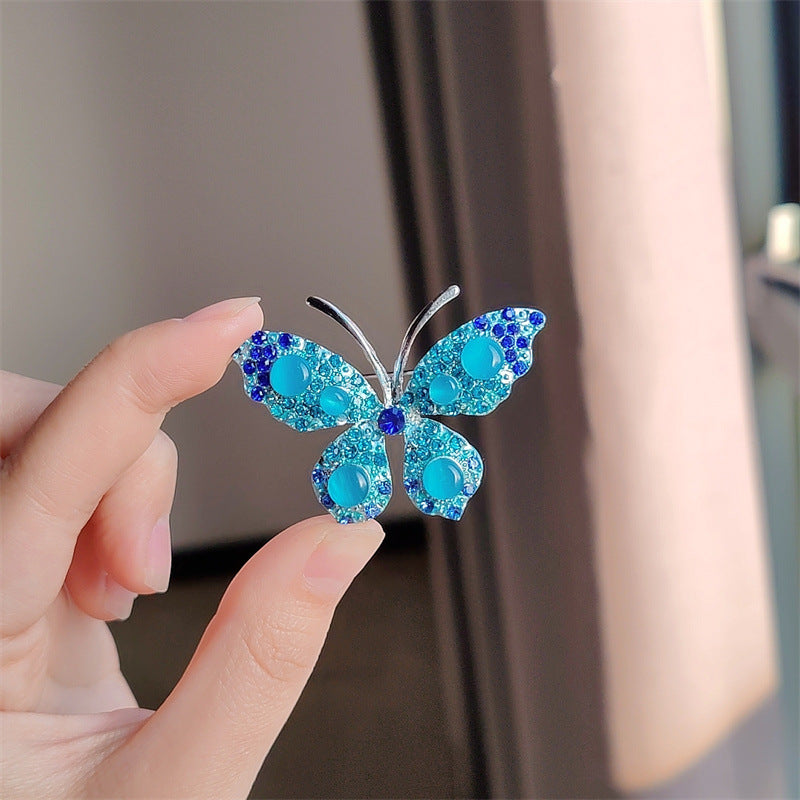 Stylish alloy butterfly pin for women