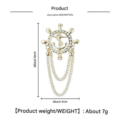 Nautical Anchor Design Brooch Image 2
