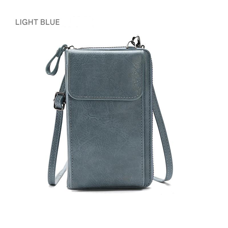Women's crossbody wallet light gray