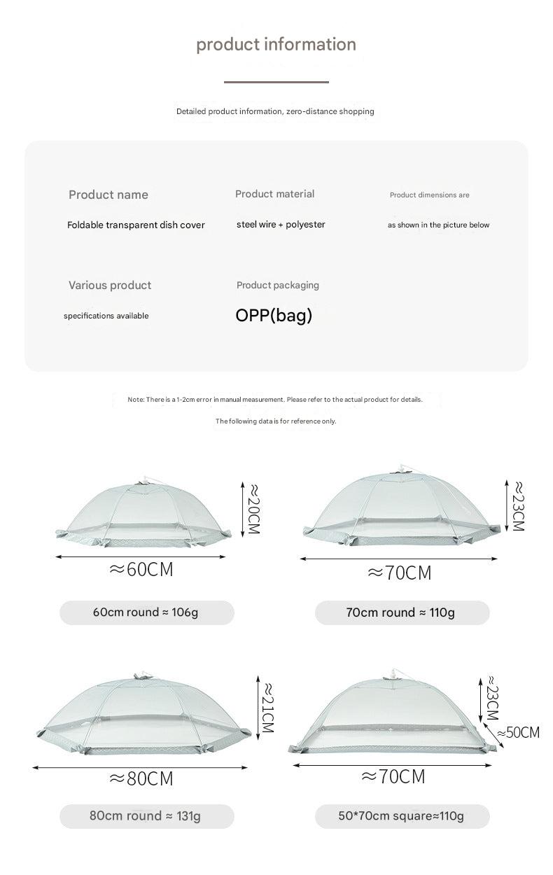 Square food cover ideal for summer gatherings