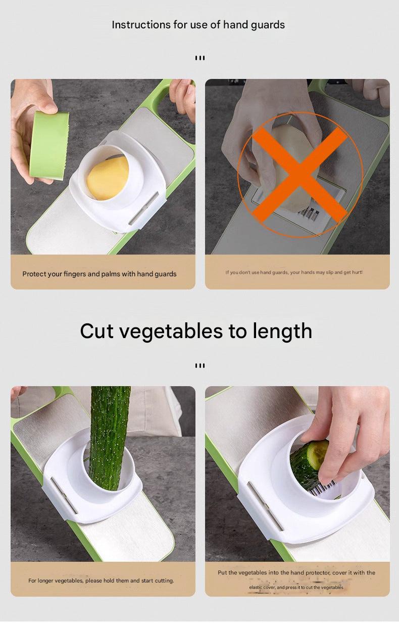 grater with shredded vegetables