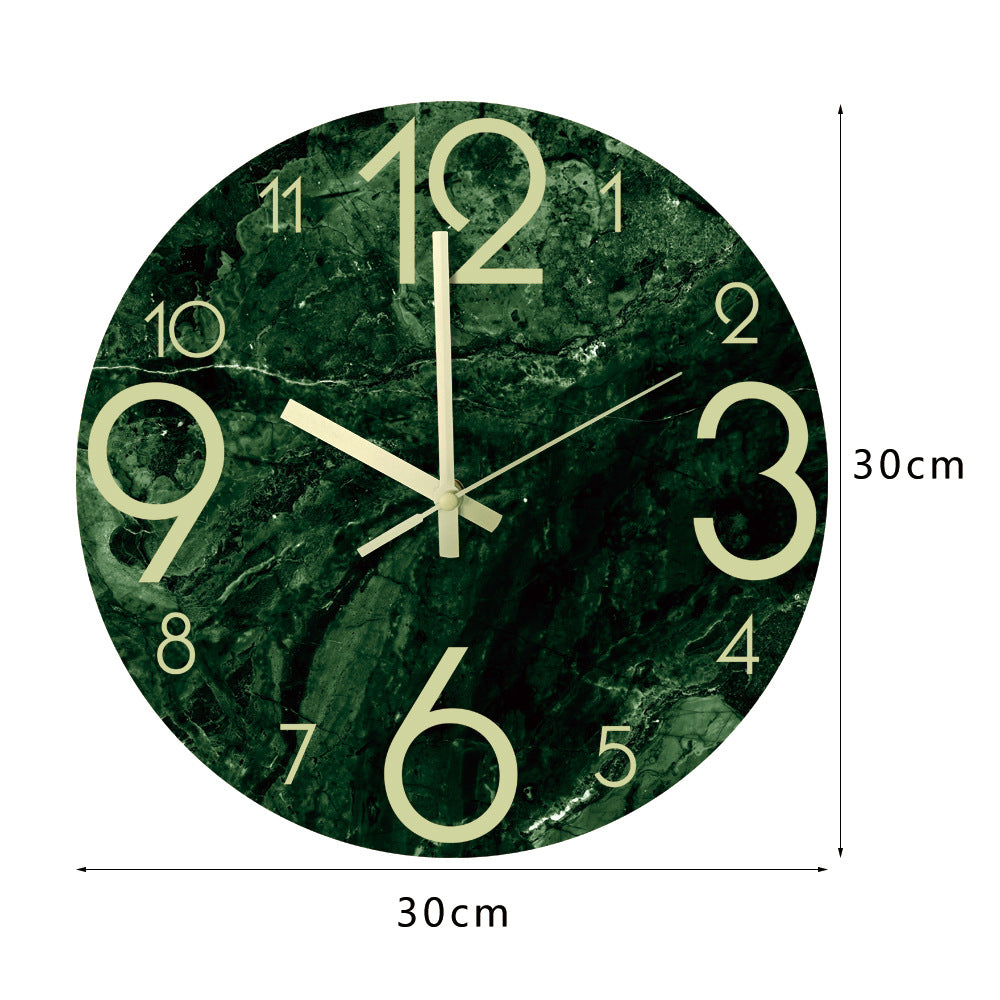 Silent moon phase clock with wooden texture