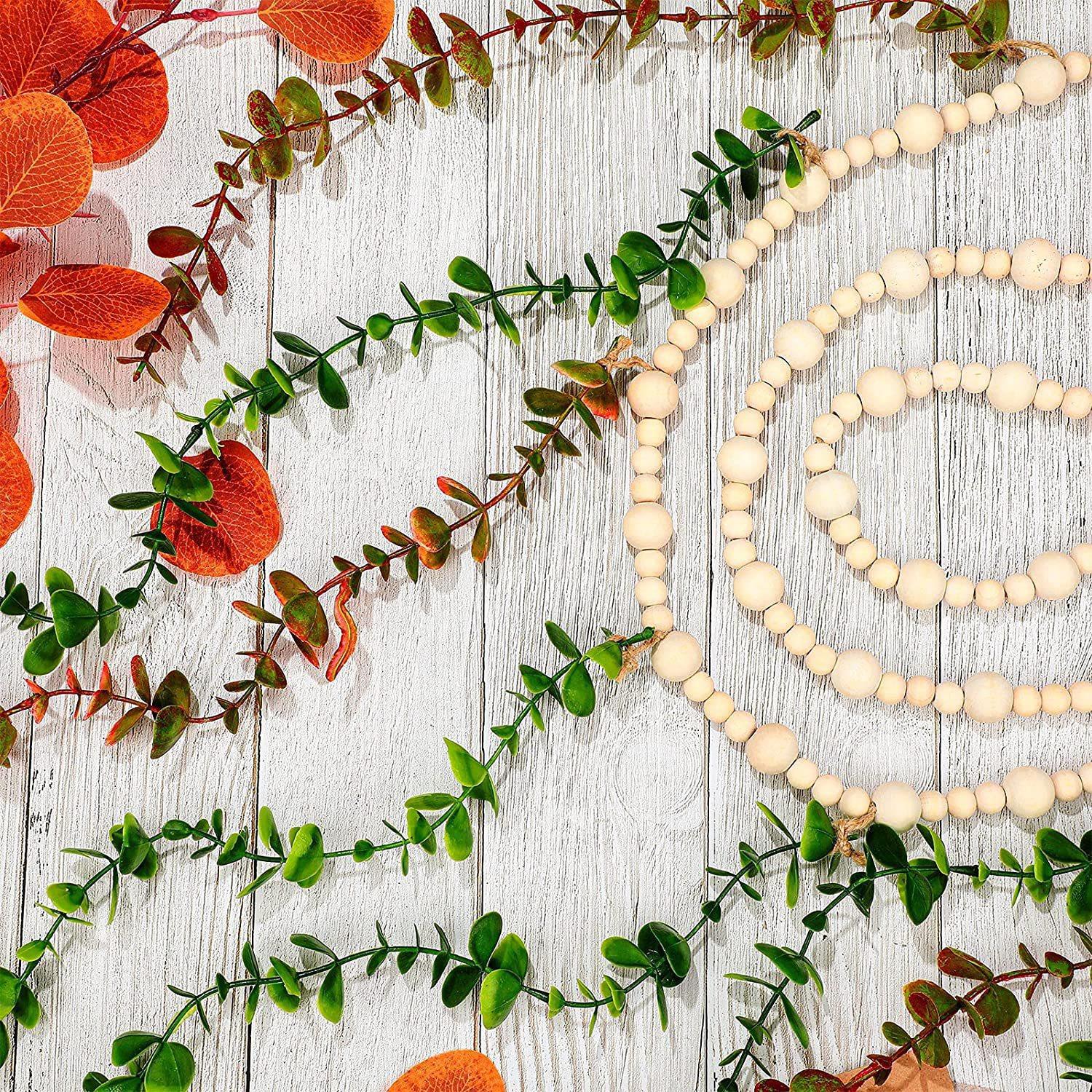 Nordic style decor featuring faux leaves