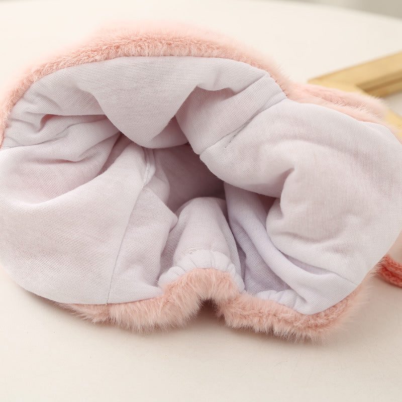 Cozy Plush Baby Hat Detail