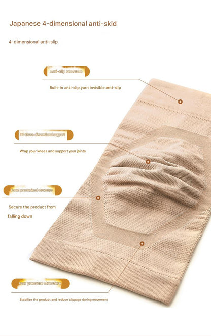 Non-slip design knee sleeve for workouts