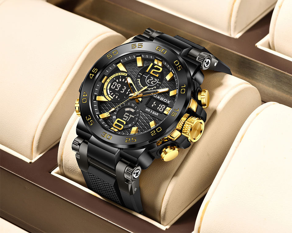 Stylish silicone strap watch for men