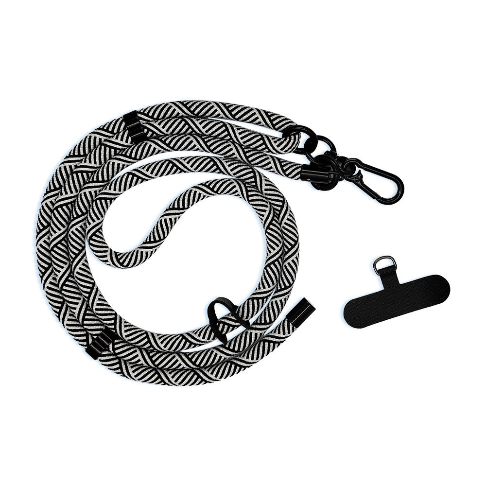 Universal phone lanyard in black