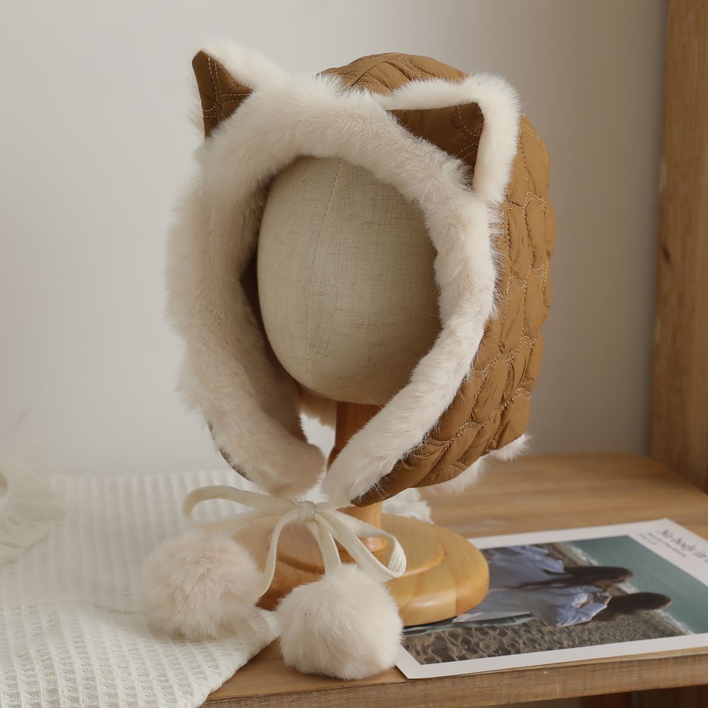 Cozy Fox Ear Plush Hat Image 6