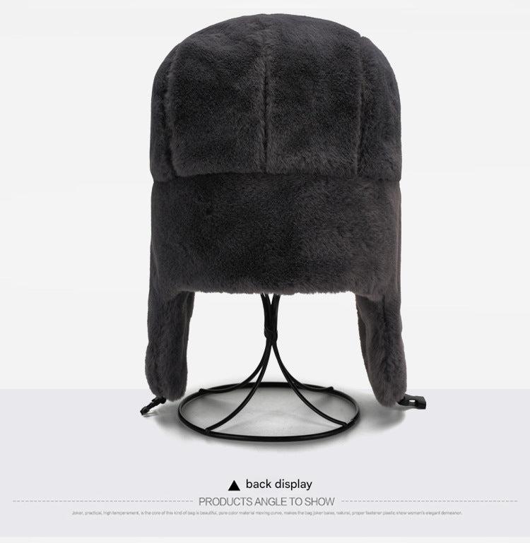 Winter earflap hat in white