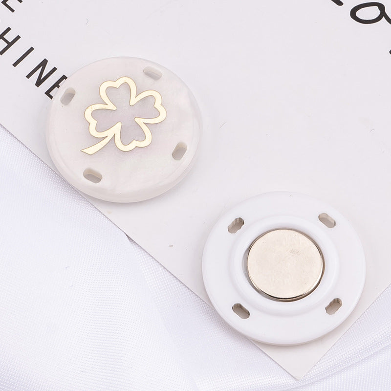 Detachable magnetic closure button
