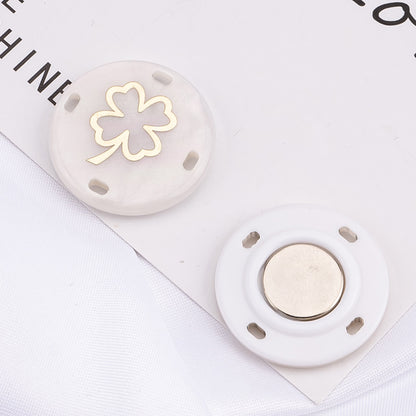 Detachable magnetic closure button