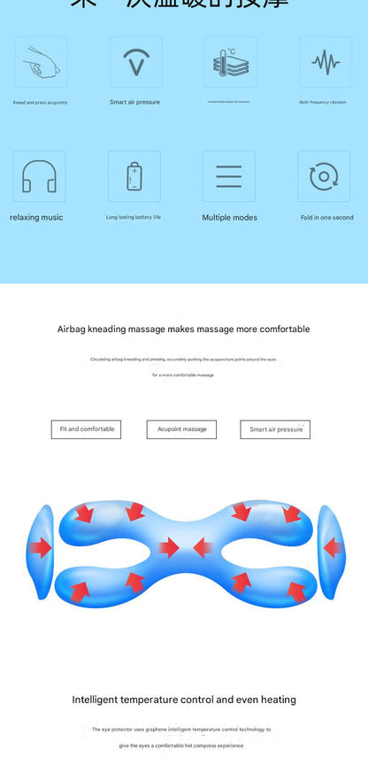 Foldable Eye Massager with Bluetooth
