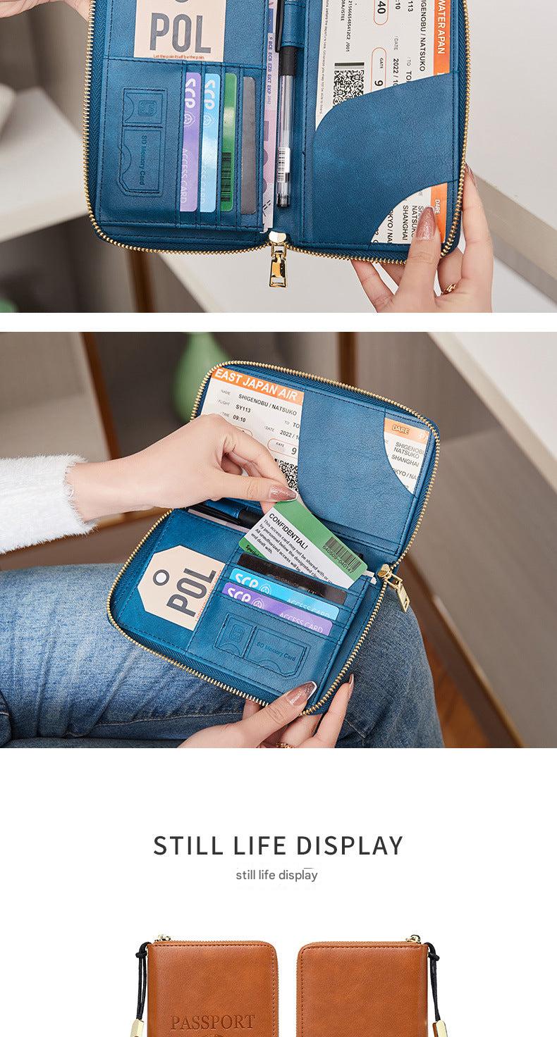 RFID passport holder green