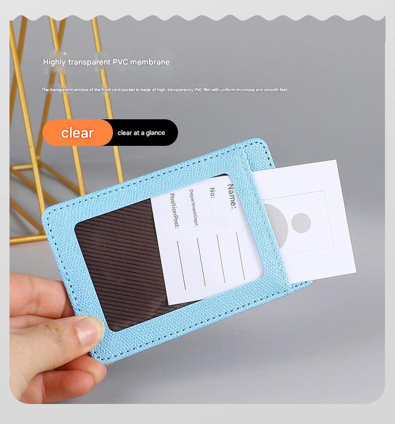 Multi-card holder with PU leather design for work and bus passes
