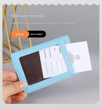 Multi-card holder with PU leather design for work and bus passes