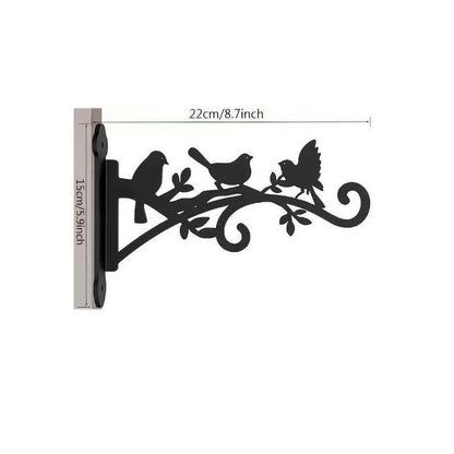 Elegant wall-mounted flower basket in black
