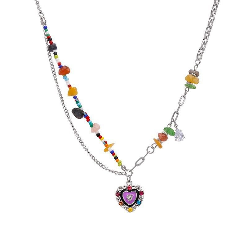 Close-Up of Flower Design Necklace