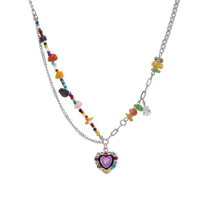 Close-Up of Flower Design Necklace
