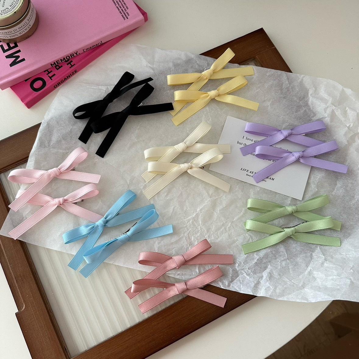 Pink bow hair clip for ballet fans