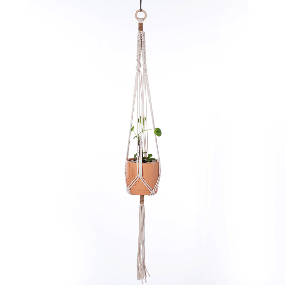 Indoor plant holder made from cotton rope - image 3