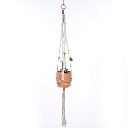 Indoor plant holder made from cotton rope - image 3