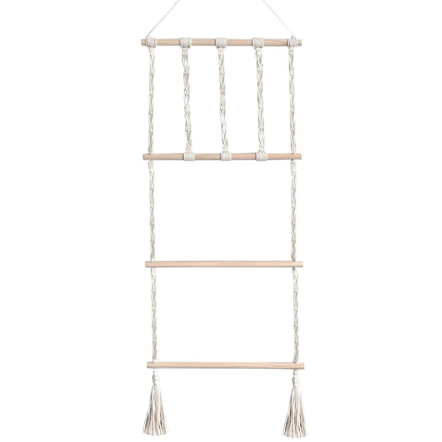 Cotton rope wall décor with tassels image 3