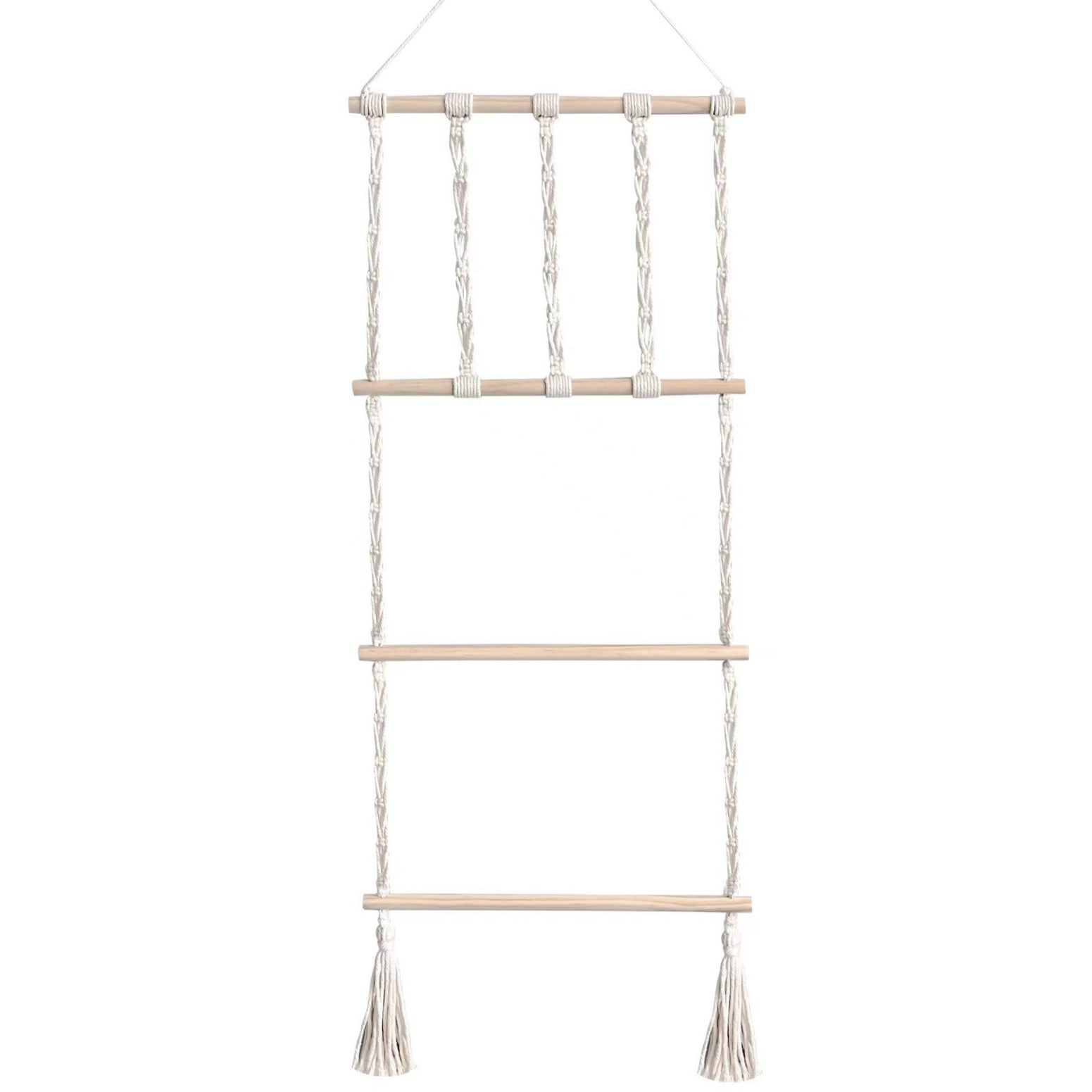 Cotton rope wall décor with tassels image 3