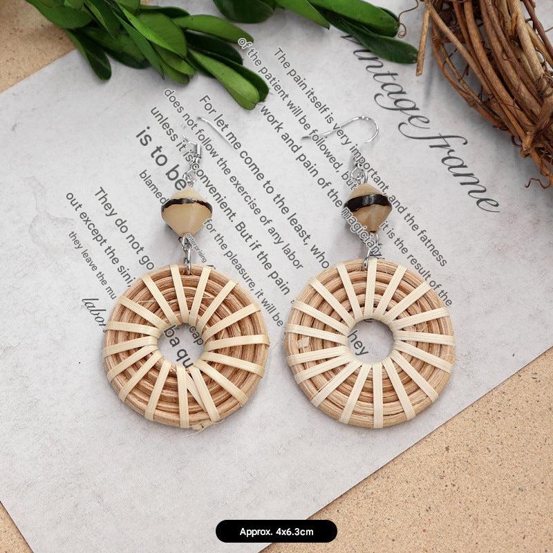 Handcrafted unique woven earrings