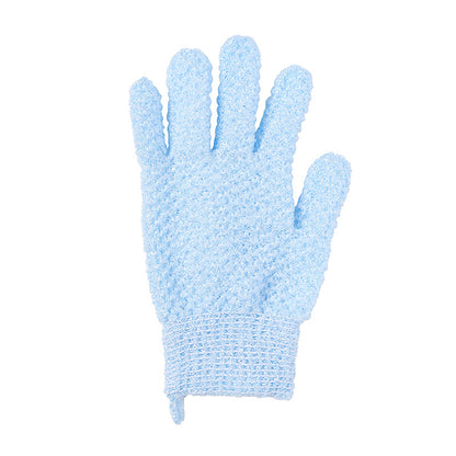 Close-up of exfoliating gloves for body scrub