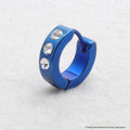 Blue Three Stone Earring Single