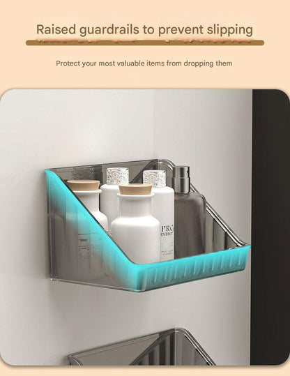Transparent bathroom organizer